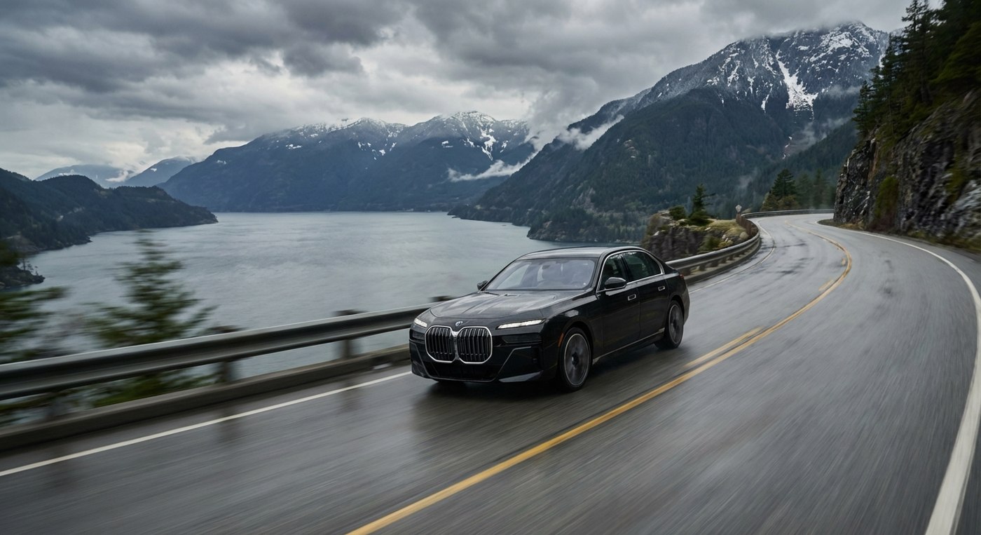 BMW 7 Series 750e Sea to Sky Highway Vancouver to Whistler rental